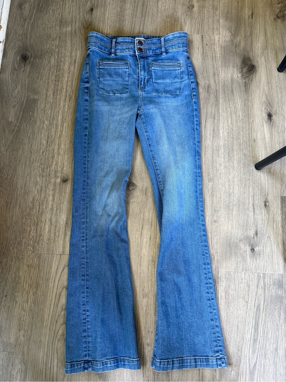 LOFT Medium Blue High-Rise Flare Jeans